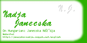 nadja janecska business card
